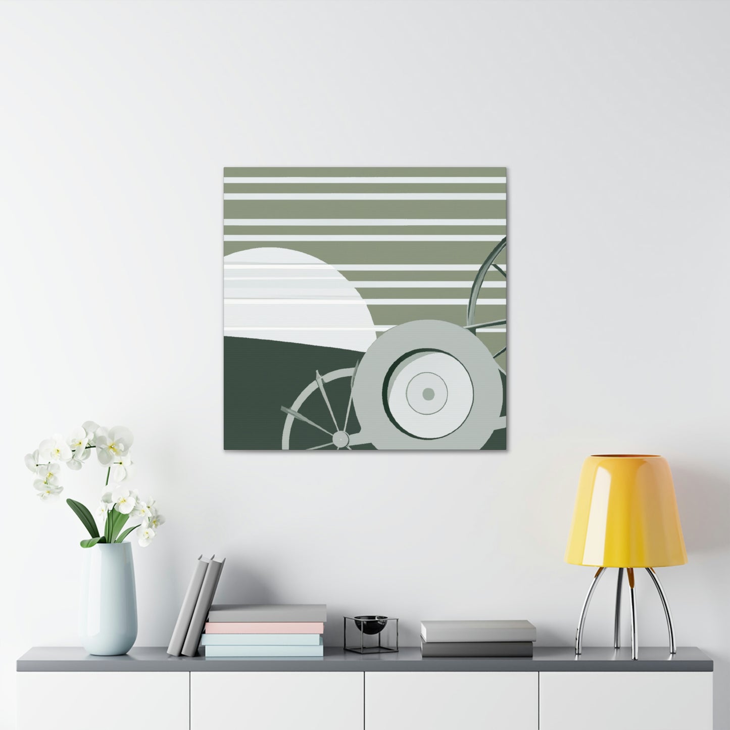 "Industrial Disc Harrow Scene" - Canvas