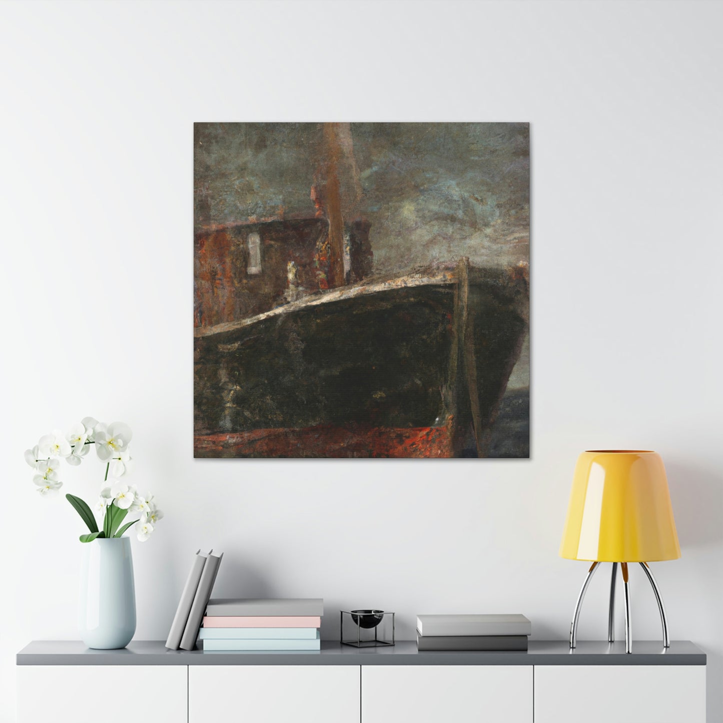 Sailing at Moonlight Beach - Canvas