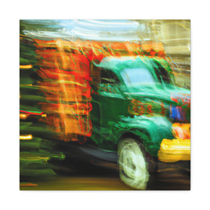 "Truck with Christmas Cheer" - Canvas