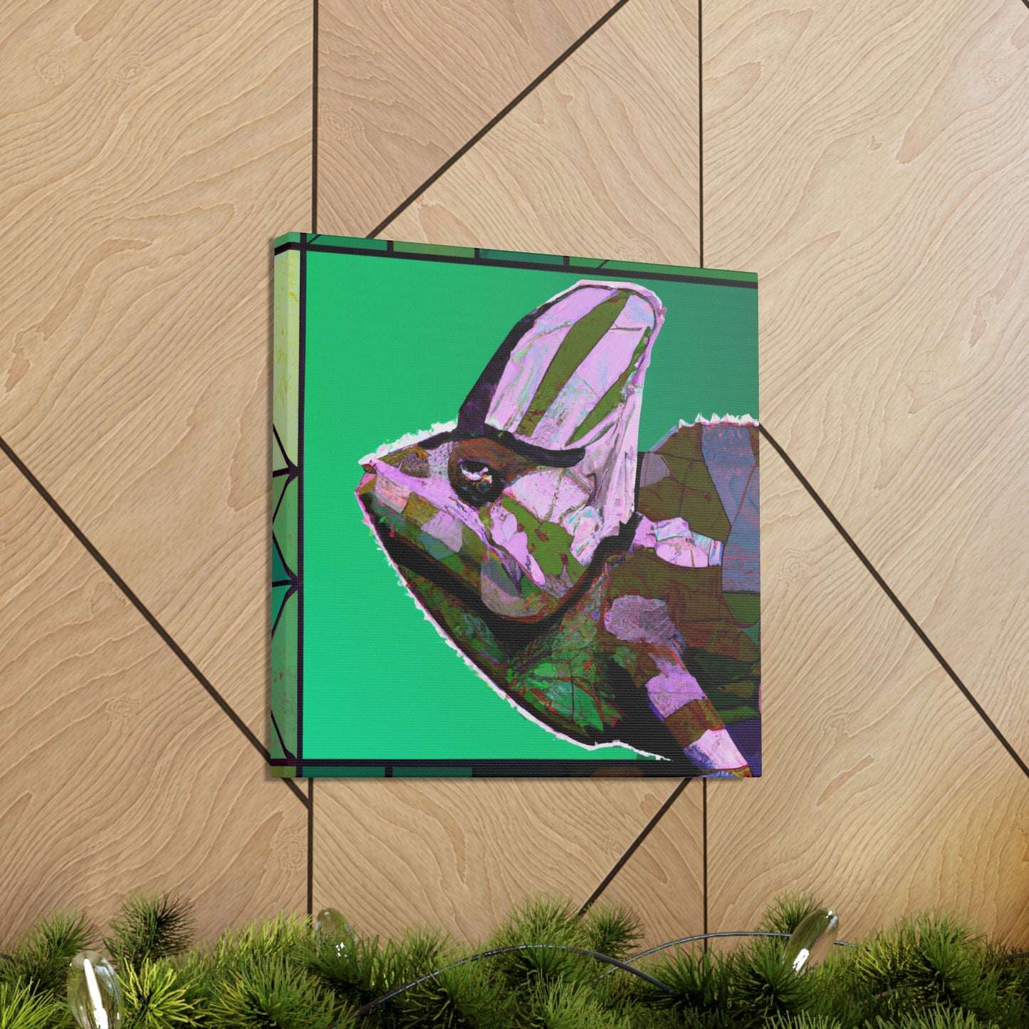 "Chameleon's Lush Veil" - Canvas