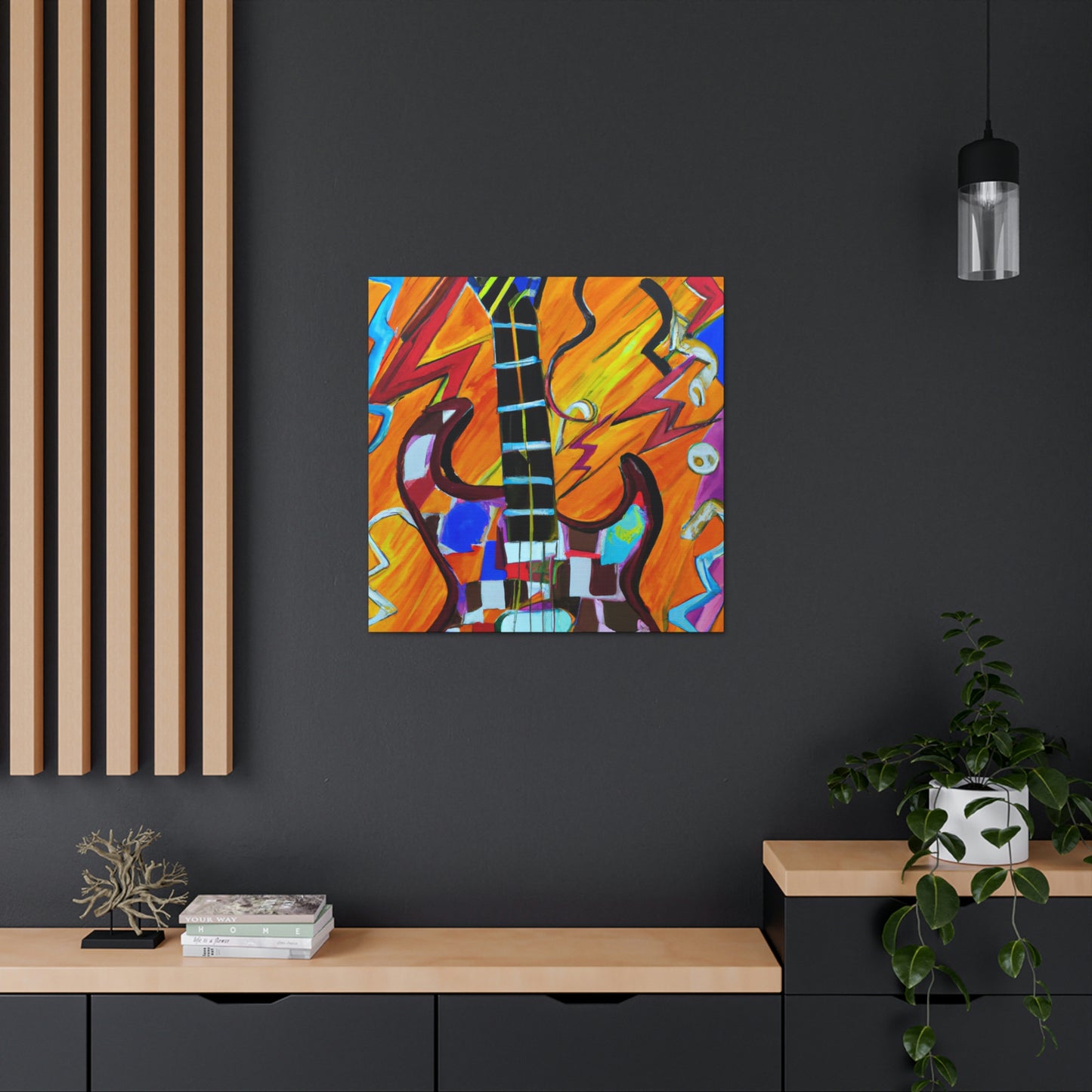 "Electric Guitar Noise Storm" - Canvas