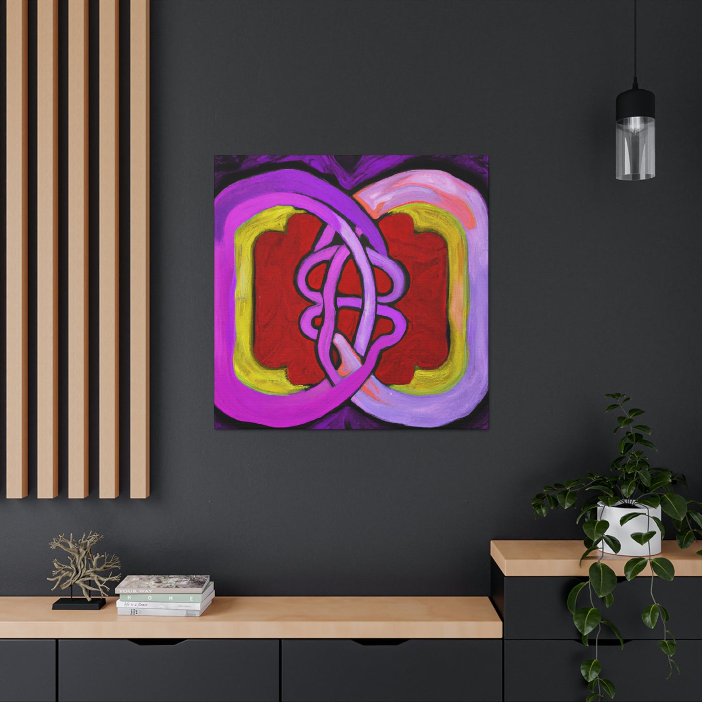 Two Hearts Interlocked - Canvas