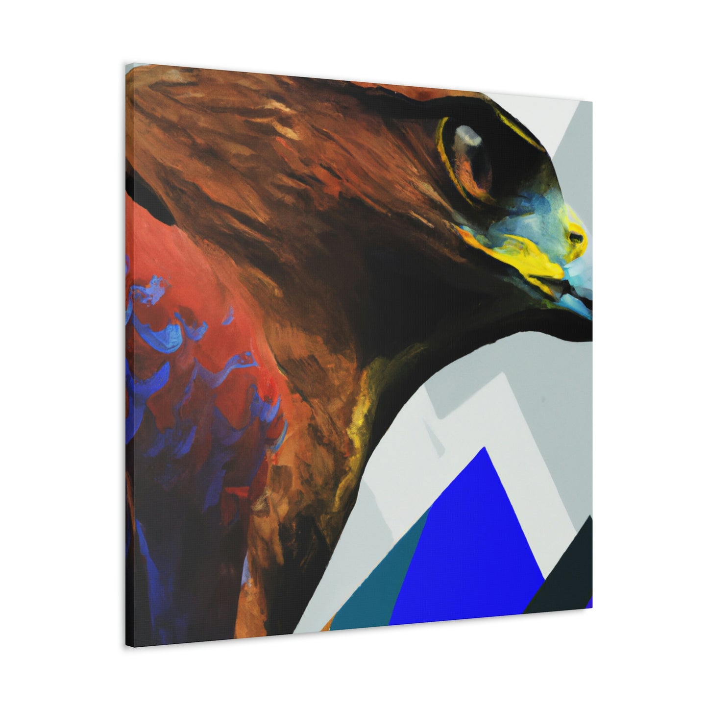 Hawk In Flight Mosaic - Canvas