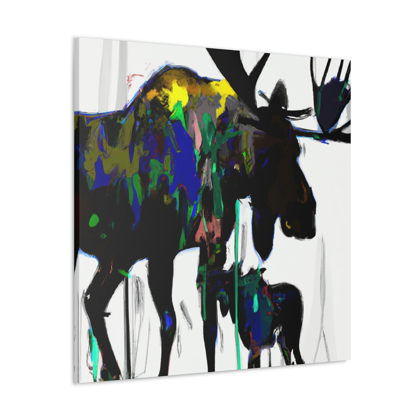 "Elk Amongst Mountains" - Canvas