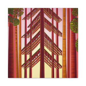 "Futuristic Redwood Monument" - Canvas