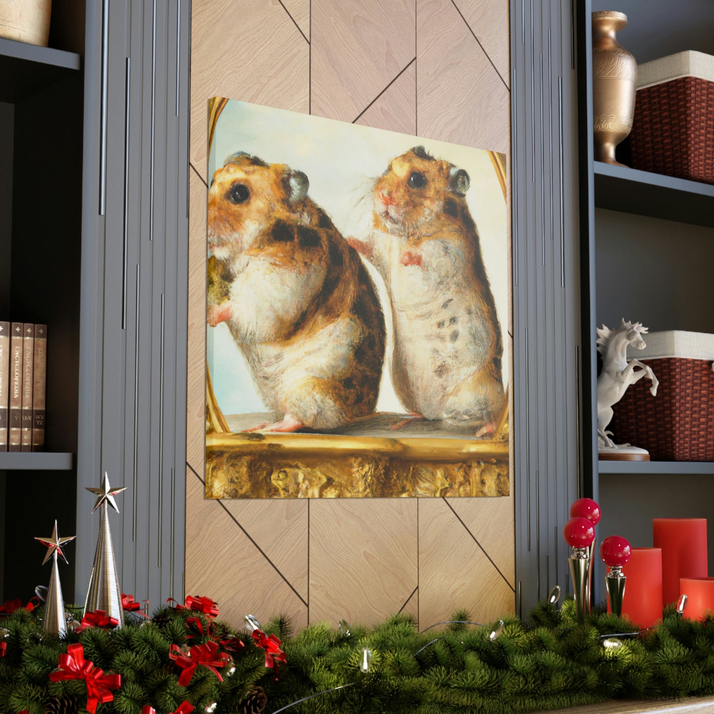 "Hamsters in Baroque". - Canvas