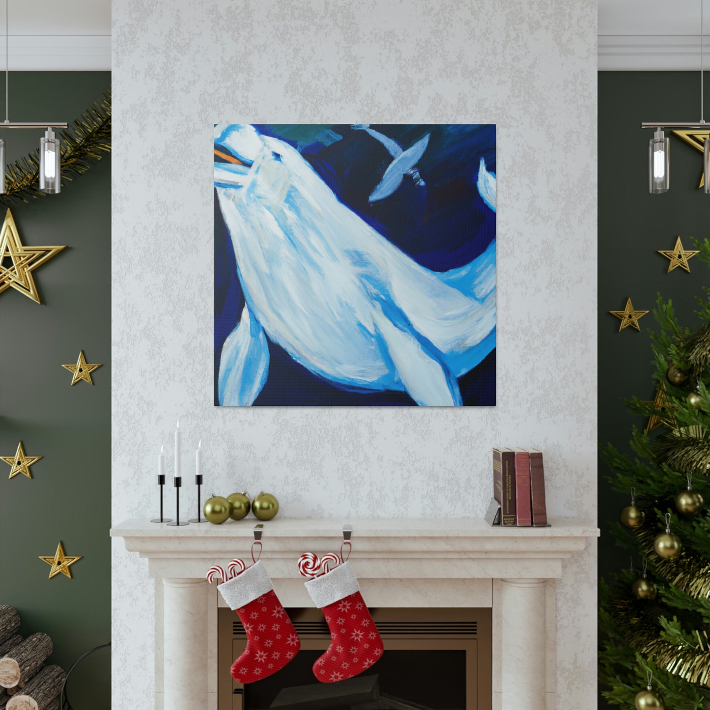 Beluga Whale Symphony - Canvas