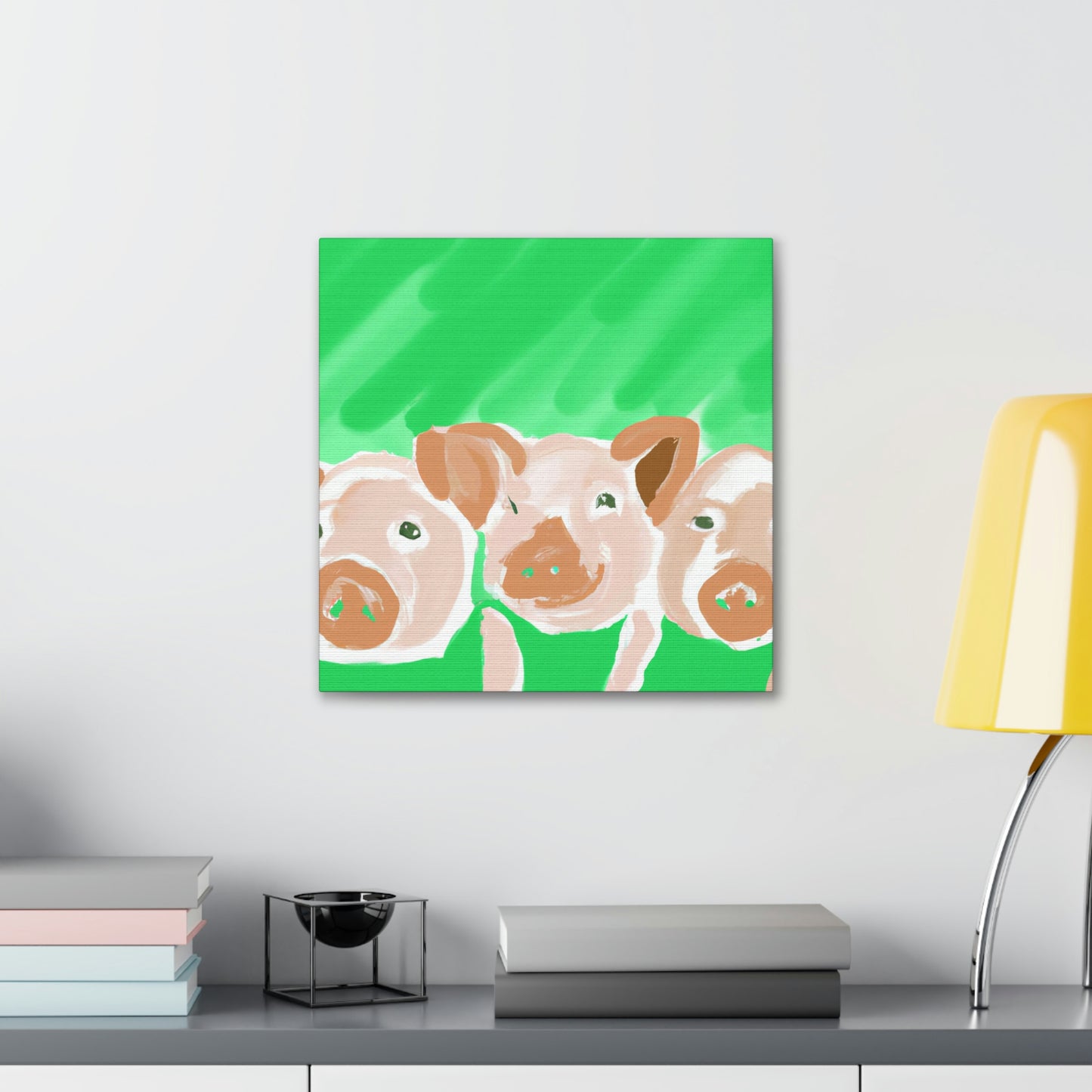 Pigs in Monochrome - Canvas