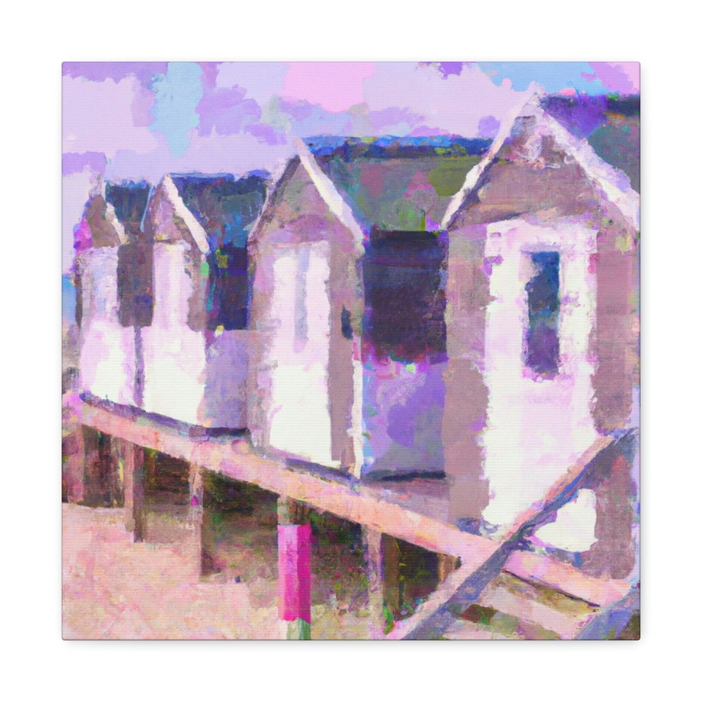 "Beach Cottages Dreaming" - Canvas