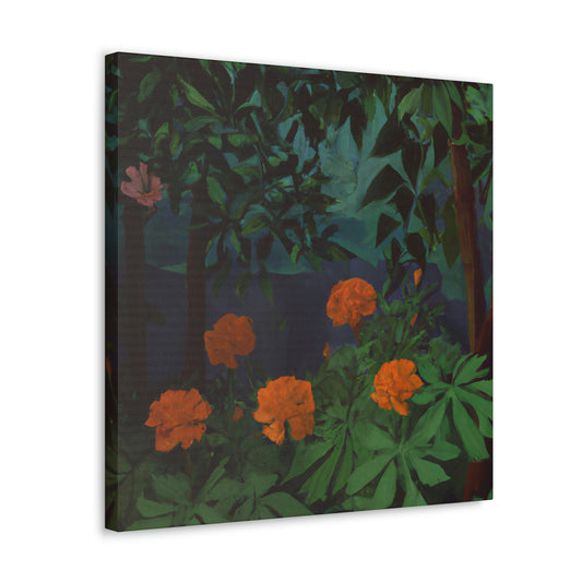 Golden Marigold Bloom - Canvas