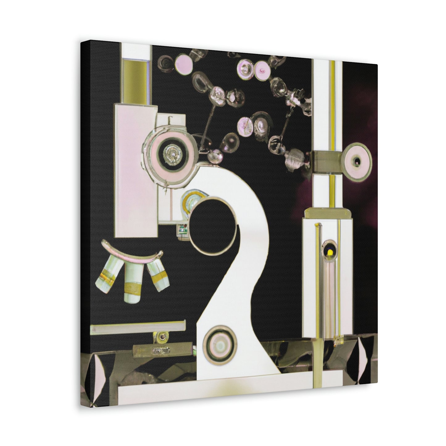 "Microscope Mastery Deco" - Canvas