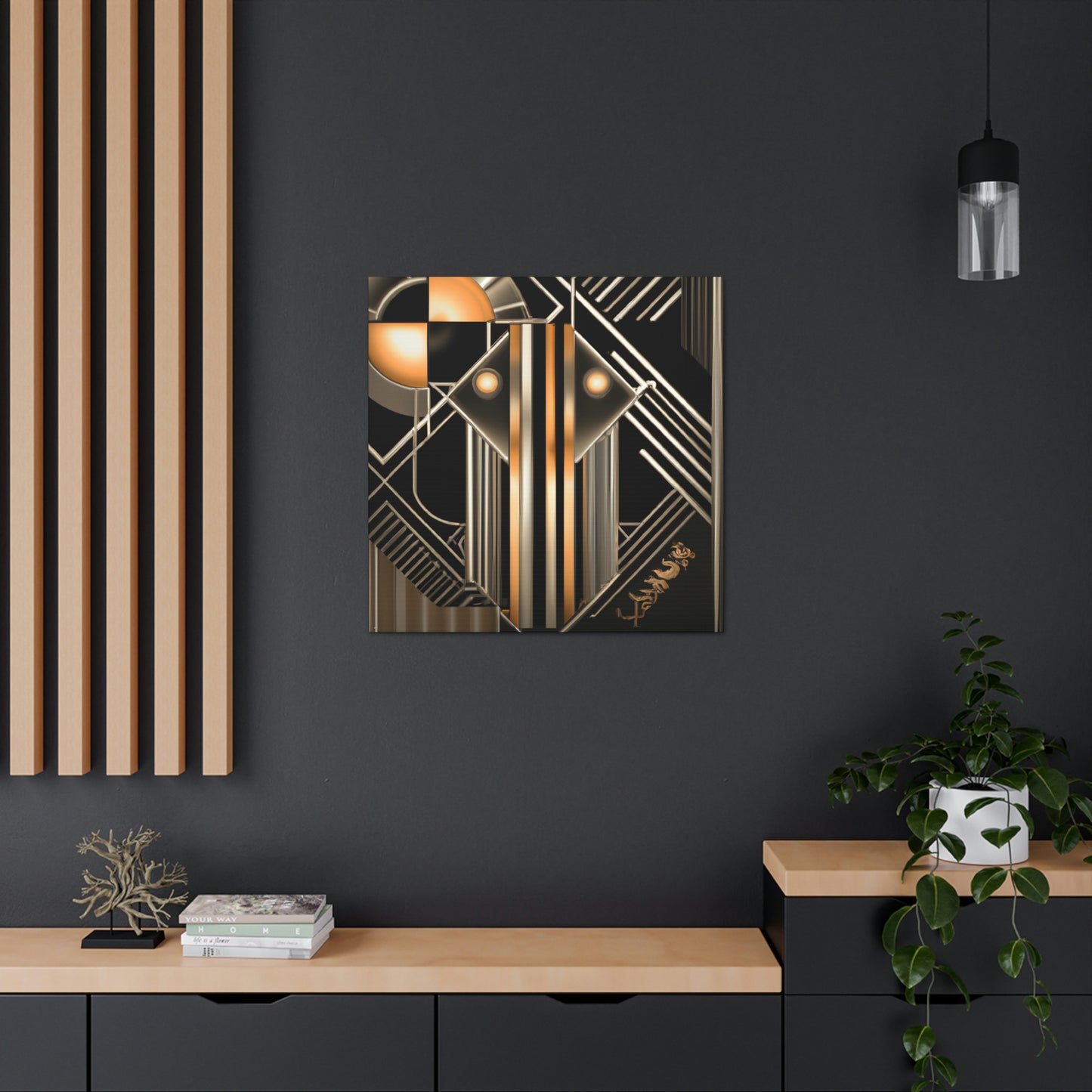 "Geometric Glittering Glimpse" - Canvas