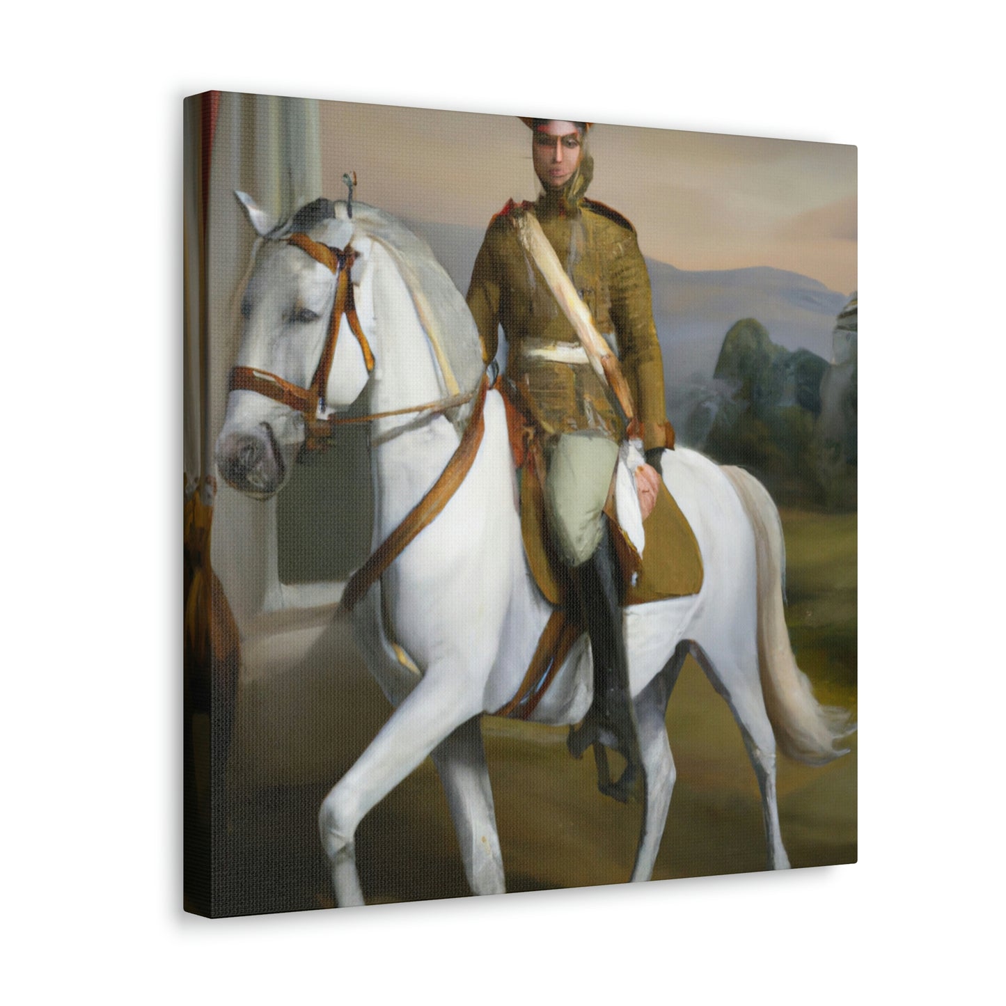 Galloping Cavalryman. - Canvas