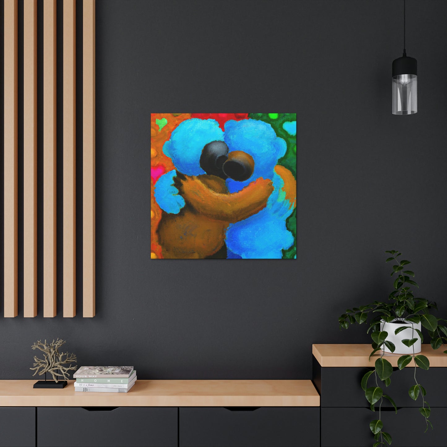 "Love's Embrace Bear Hug" - Canvas