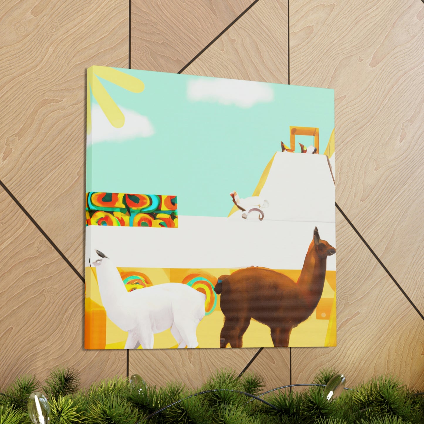 Llama in Art Deco - Canvas