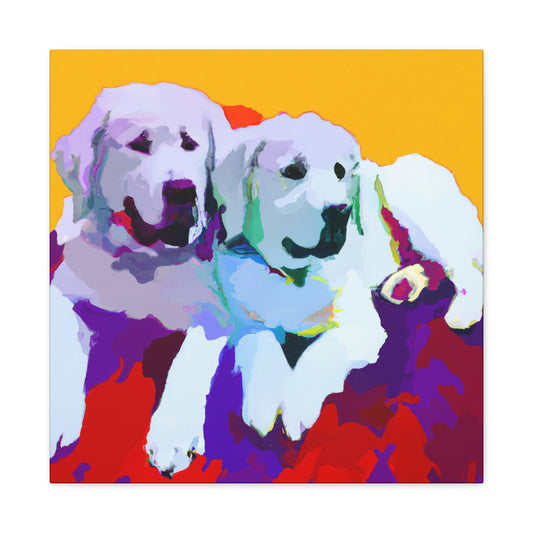 "Great Pyrenees Snowscape" - Canvas