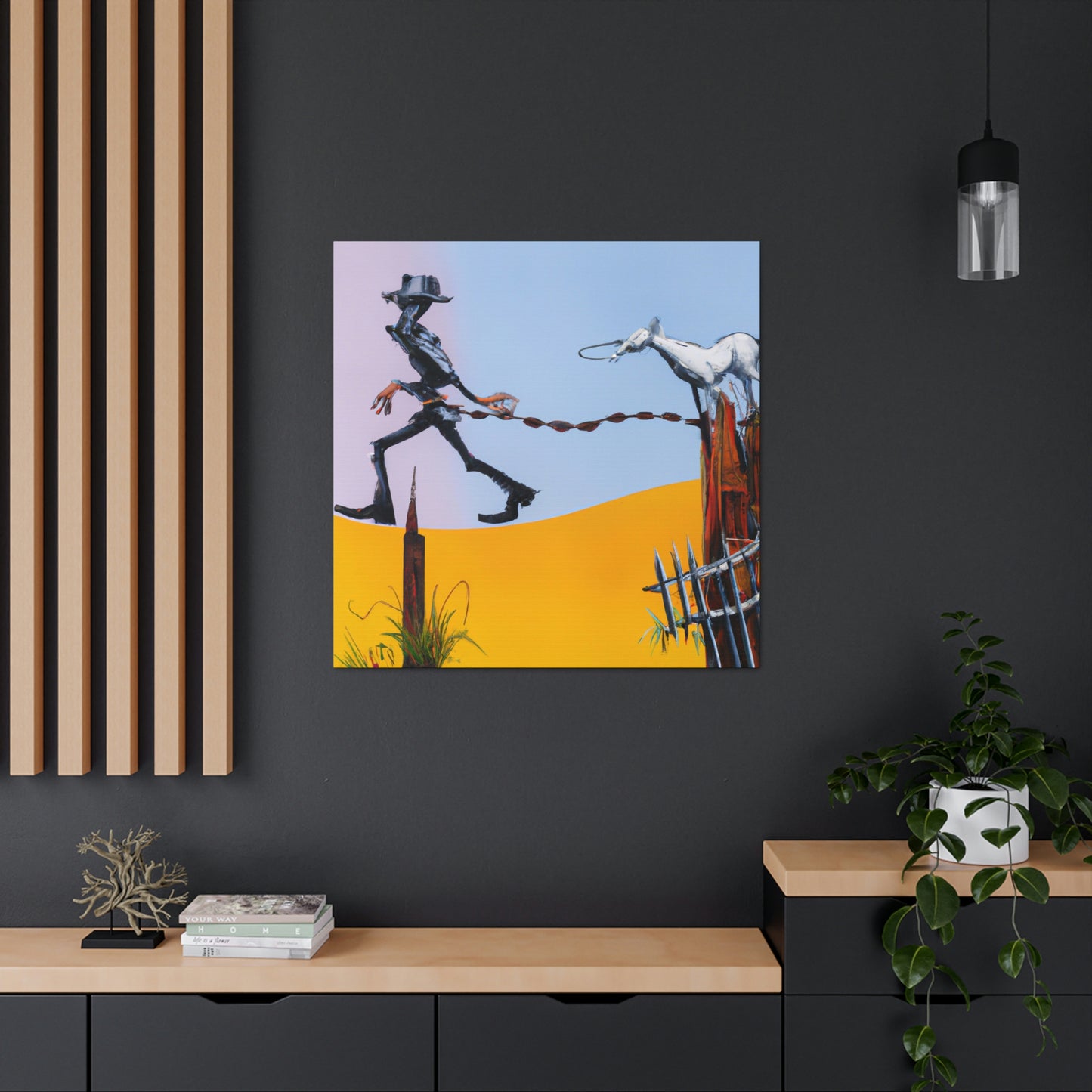 Barbed Dreams Fence - Canvas