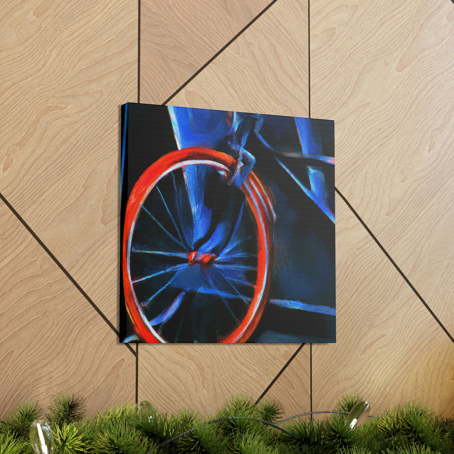 "Bicycle in Abstract Shade" - Canvas