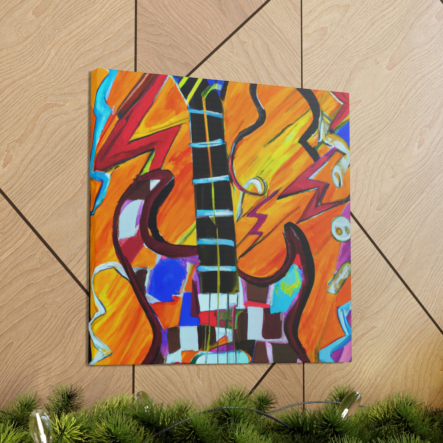 "Electric Guitar Noise Storm" - Canvas