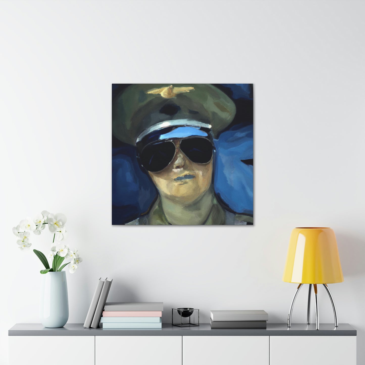 Navy Pilot Expressionism - Canvas