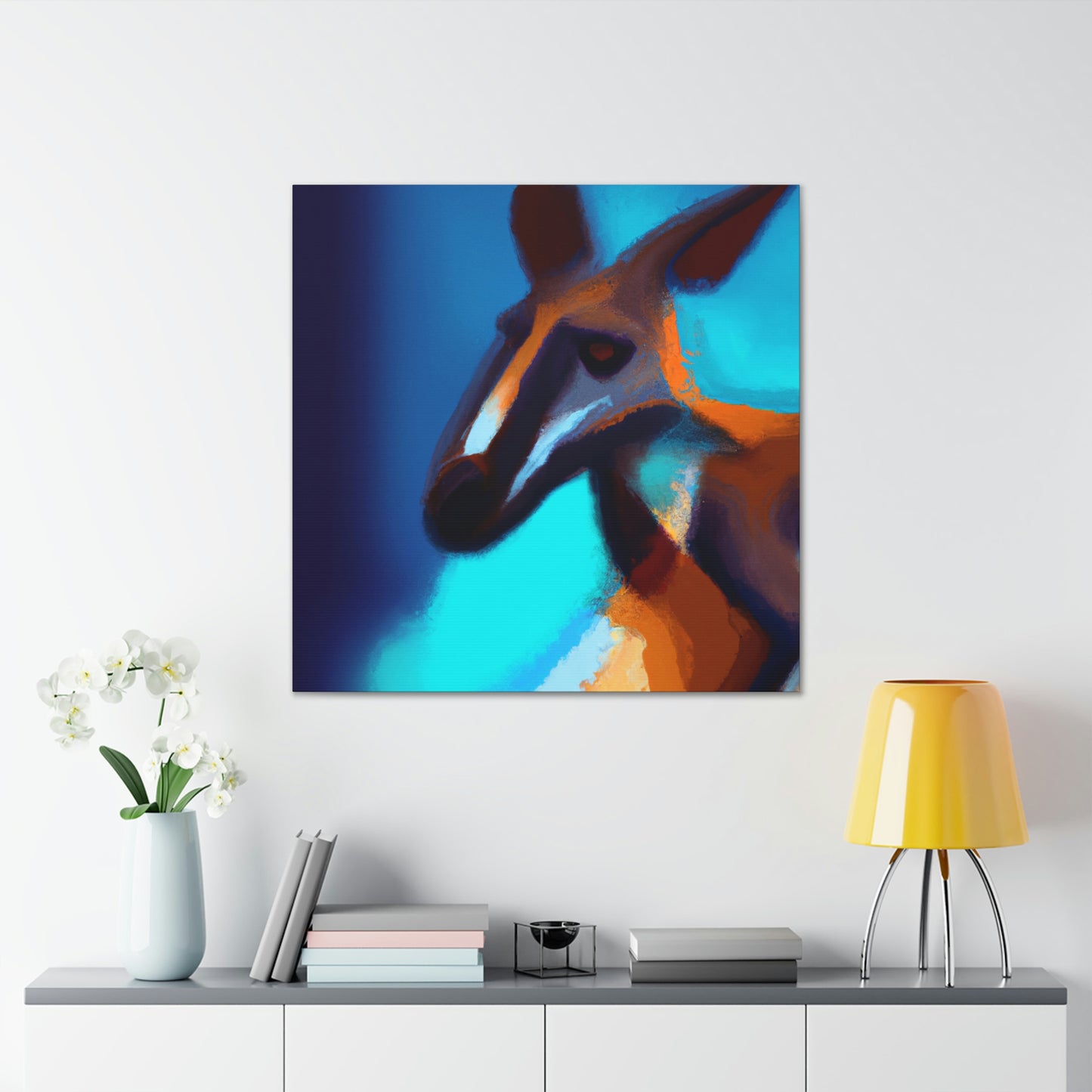 Kangaroo in Abstract - Canvas