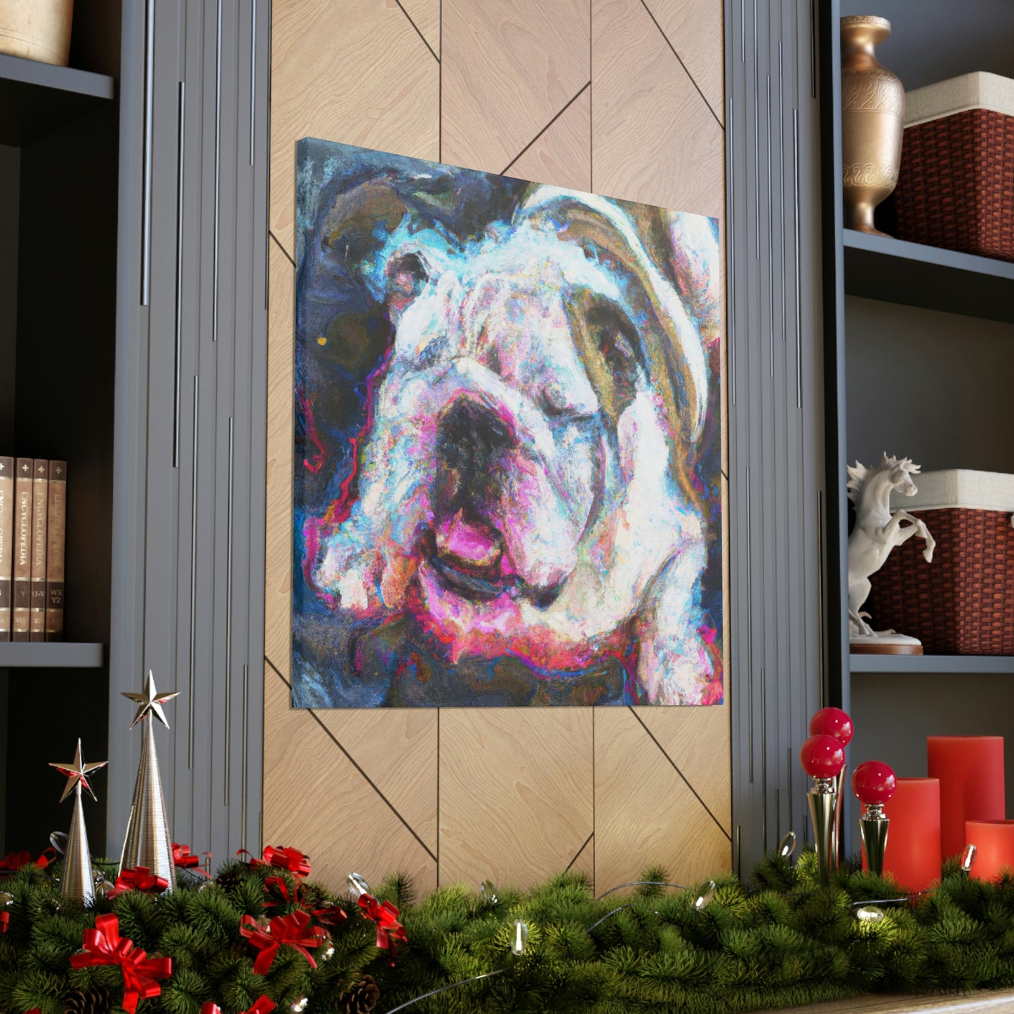 "English Bulldog Slumbering" - Canvas