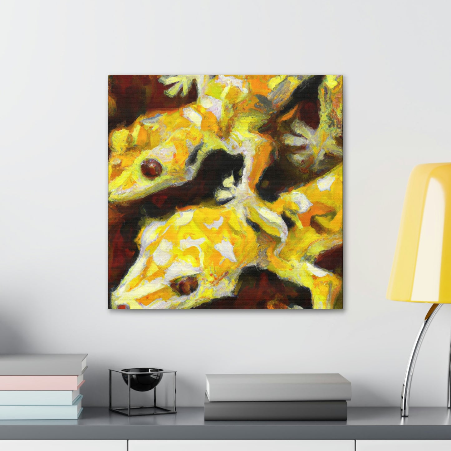 Crested Gecko Expressionism - Canvas