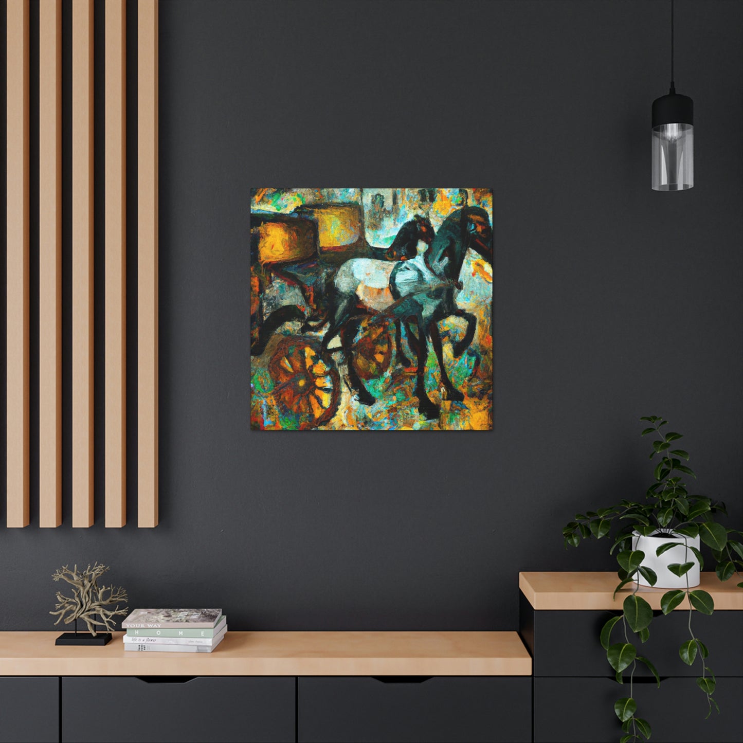 "Horse and Carriage Ride" - Canvas