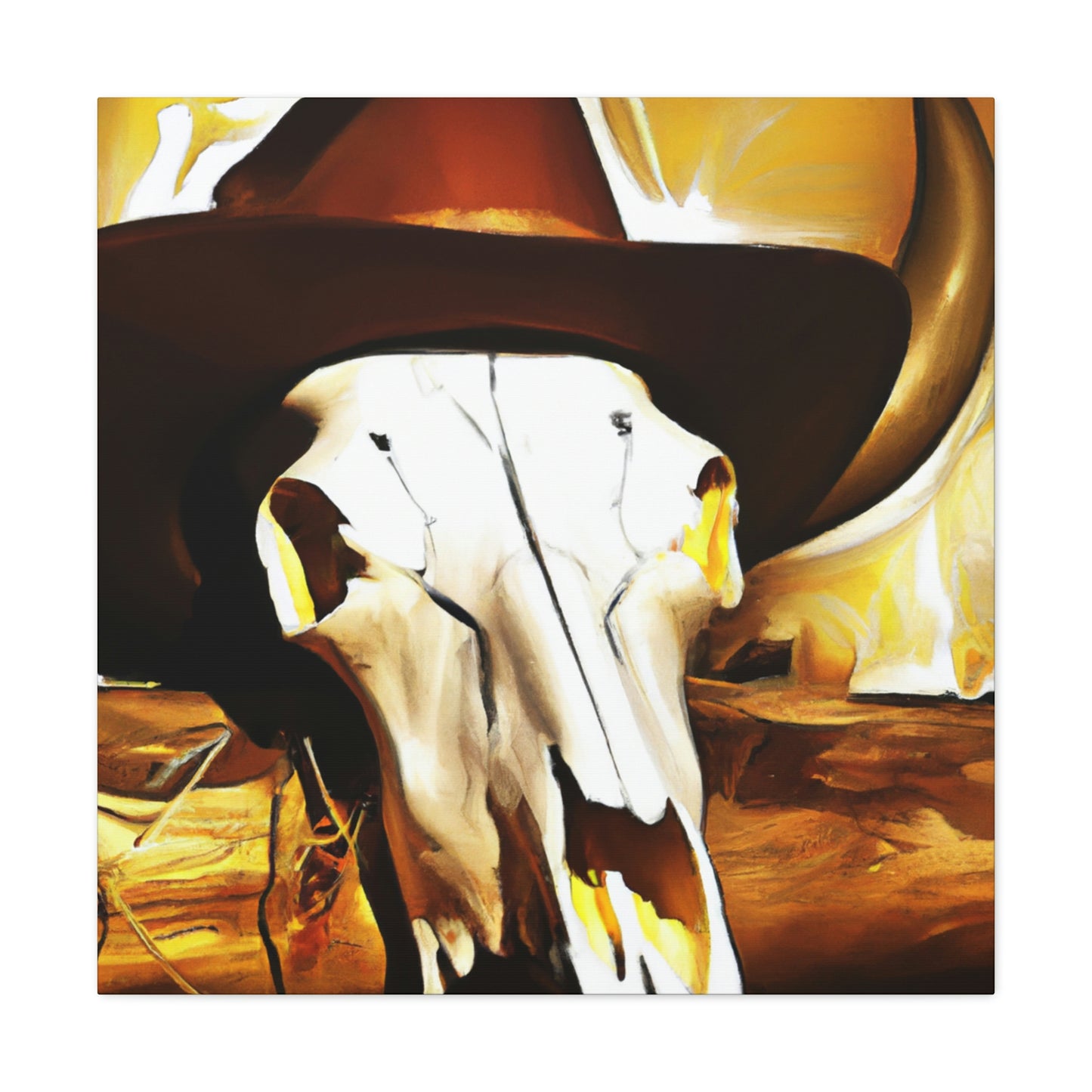 Cow Skull Comedy Set - Canvas