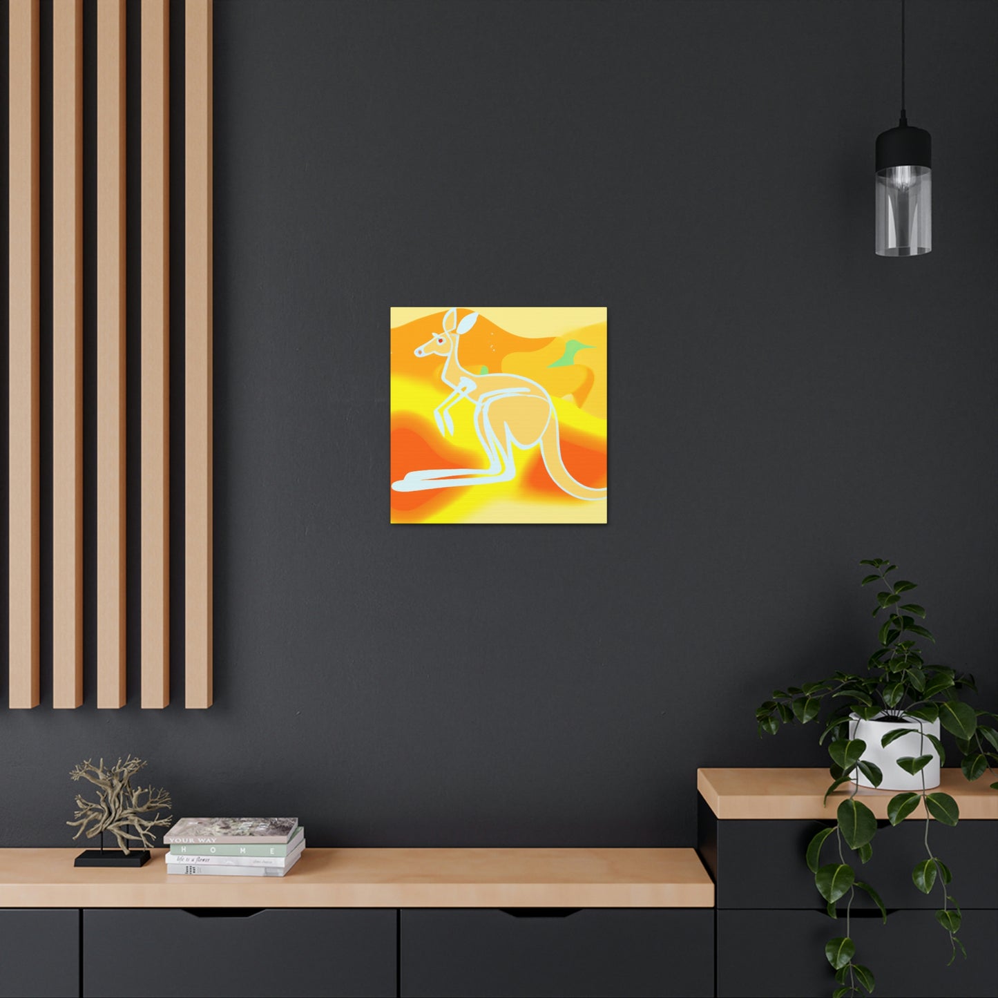 Kangaroo's Living Vividly - Canvas