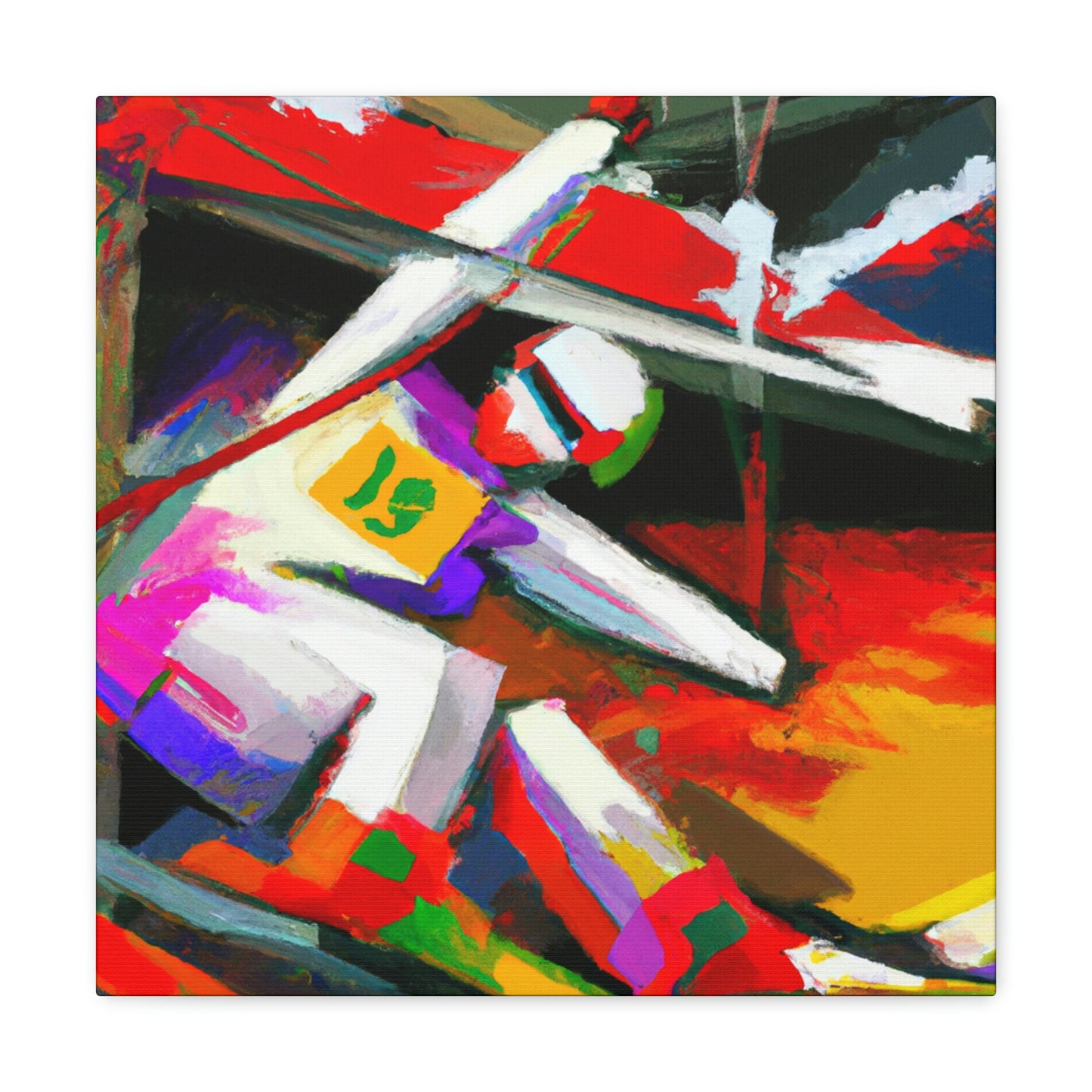 Skiing in Expressionism - Canvas