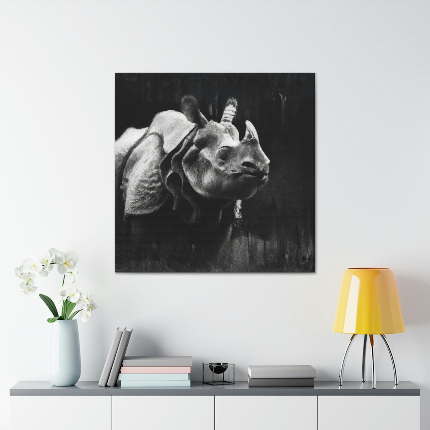 Rhino Majestic Splendor - Canvas