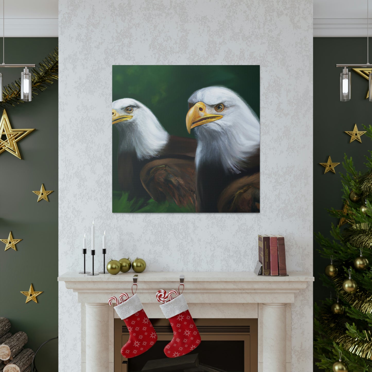 Bald Eagles in Flight - Canvas