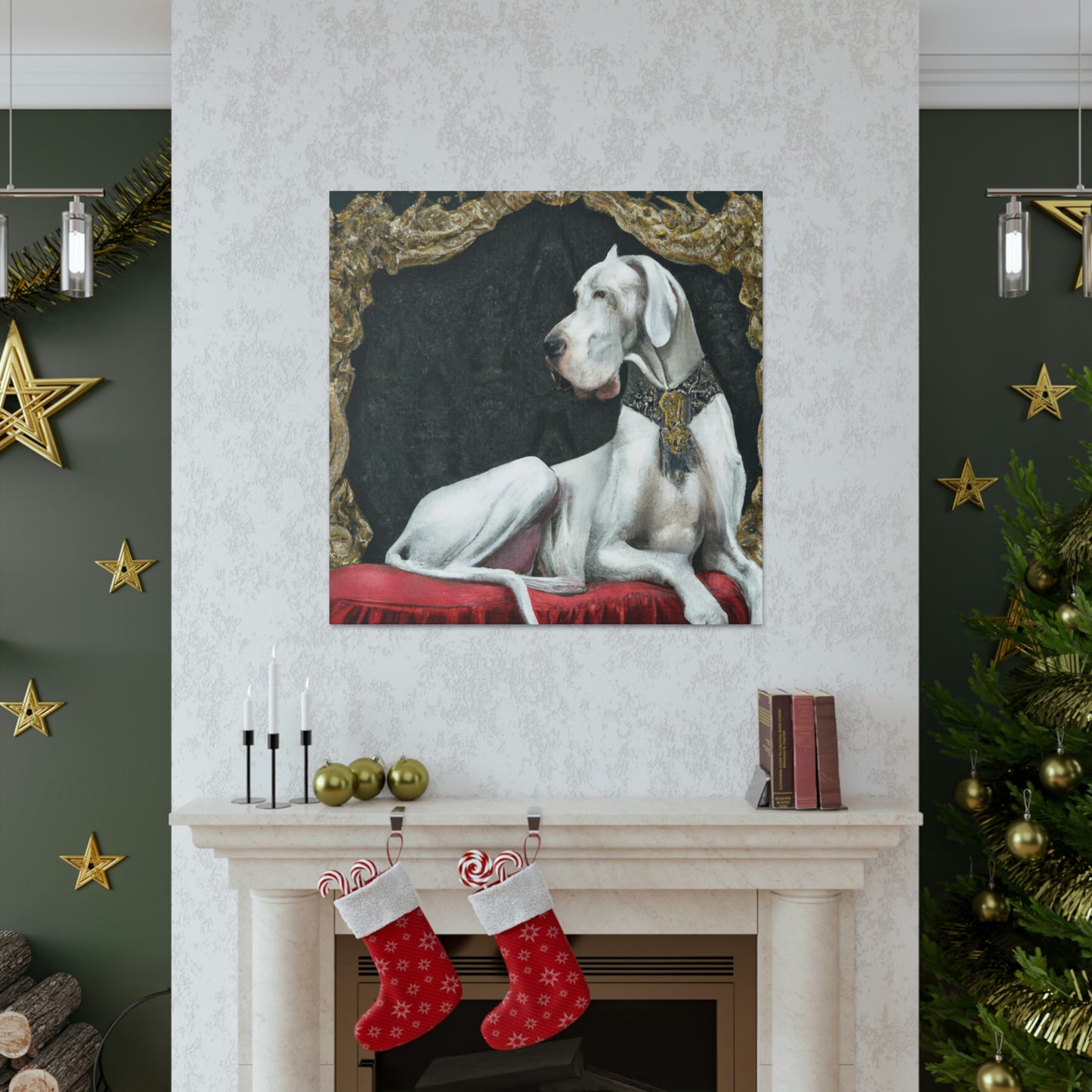 Great Dane in Rococo - Canvas