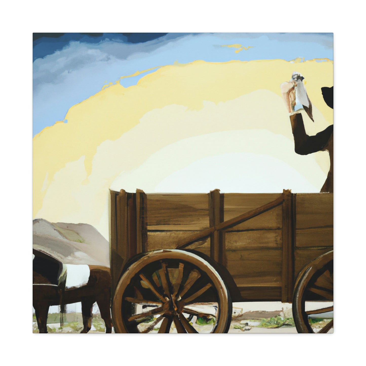 Old Cowpoke Memories - Canvas