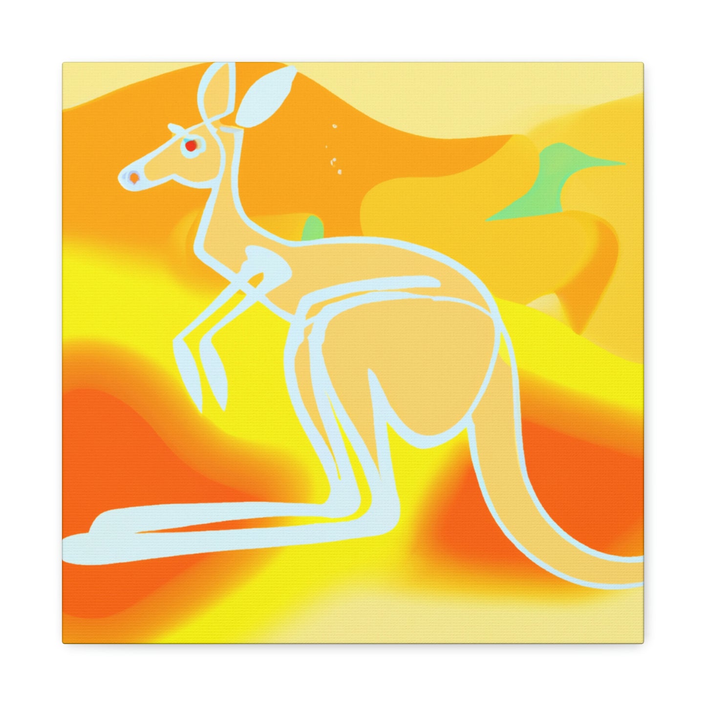 Kangaroo's Living Vividly - Canvas