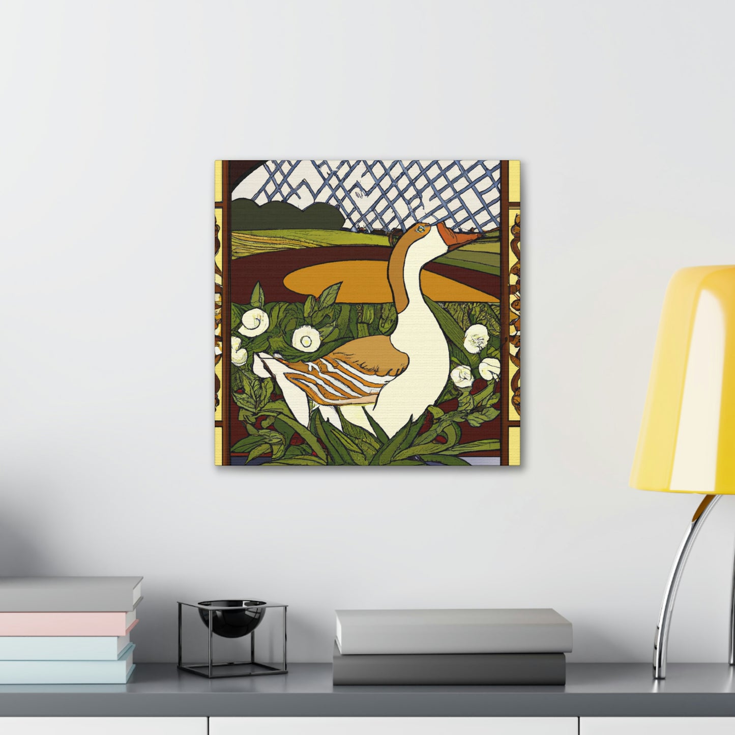 "Goose in Art Nouveau" - Canvas