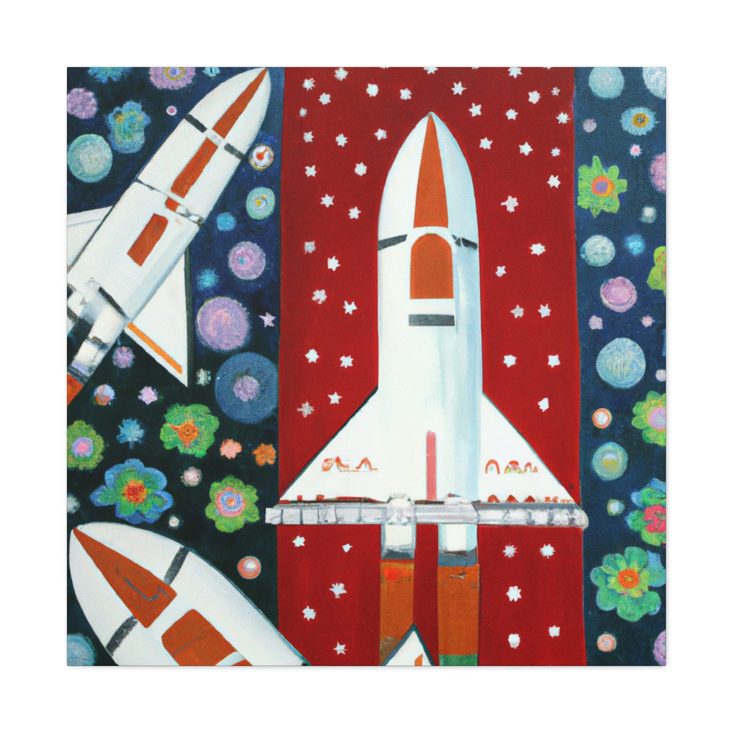 "Space Shuttles Soaring" - Canvas