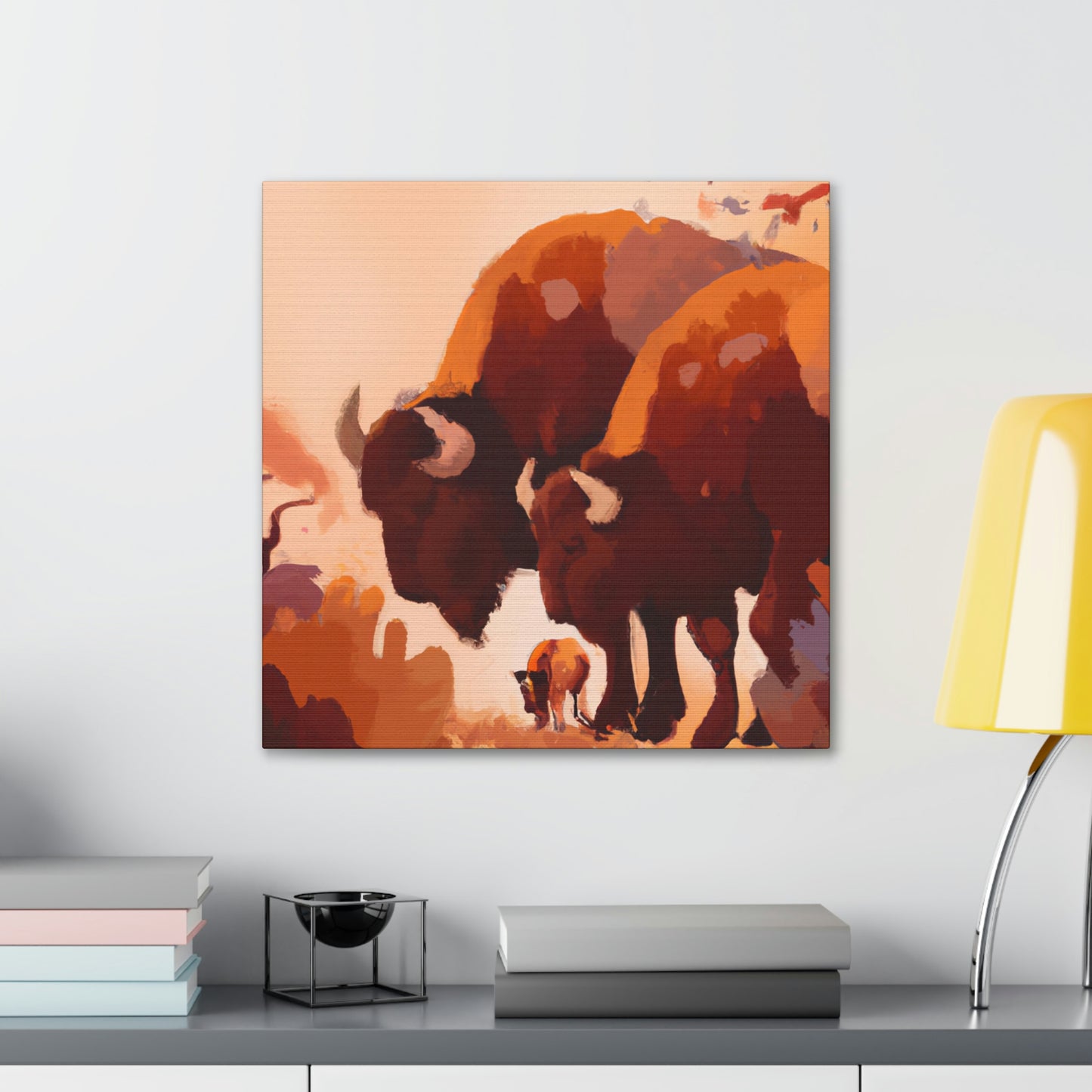 "Bison in Art Deco" - Canvas