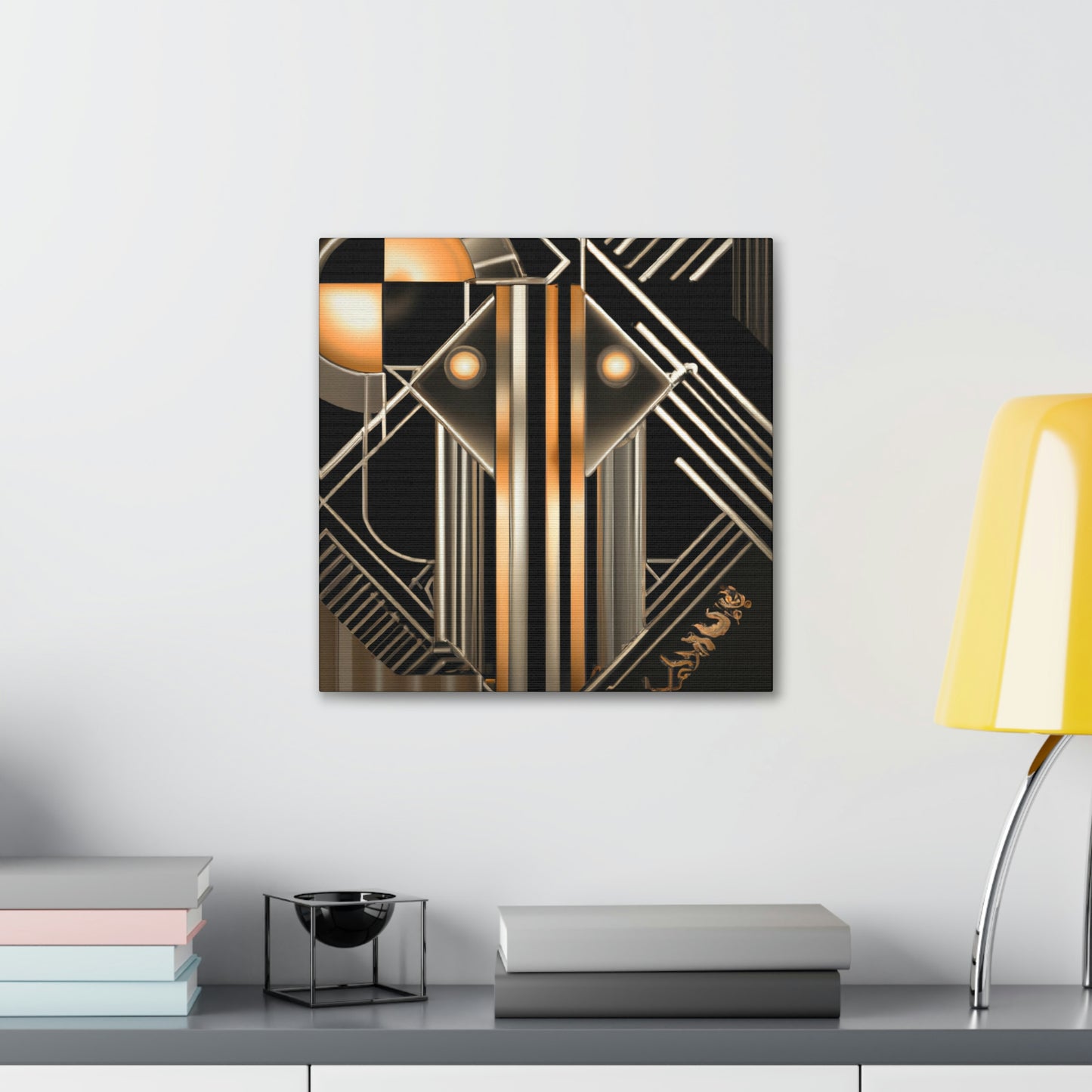 "Geometric Glittering Glimpse" - Canvas