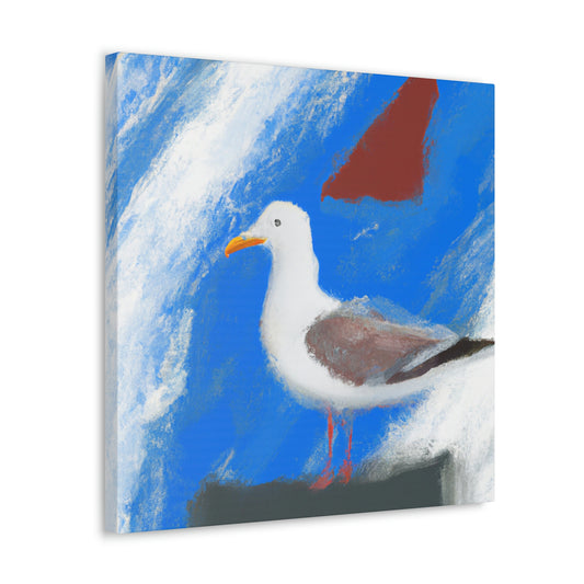 "Seagulls on the Shore" - Canvas