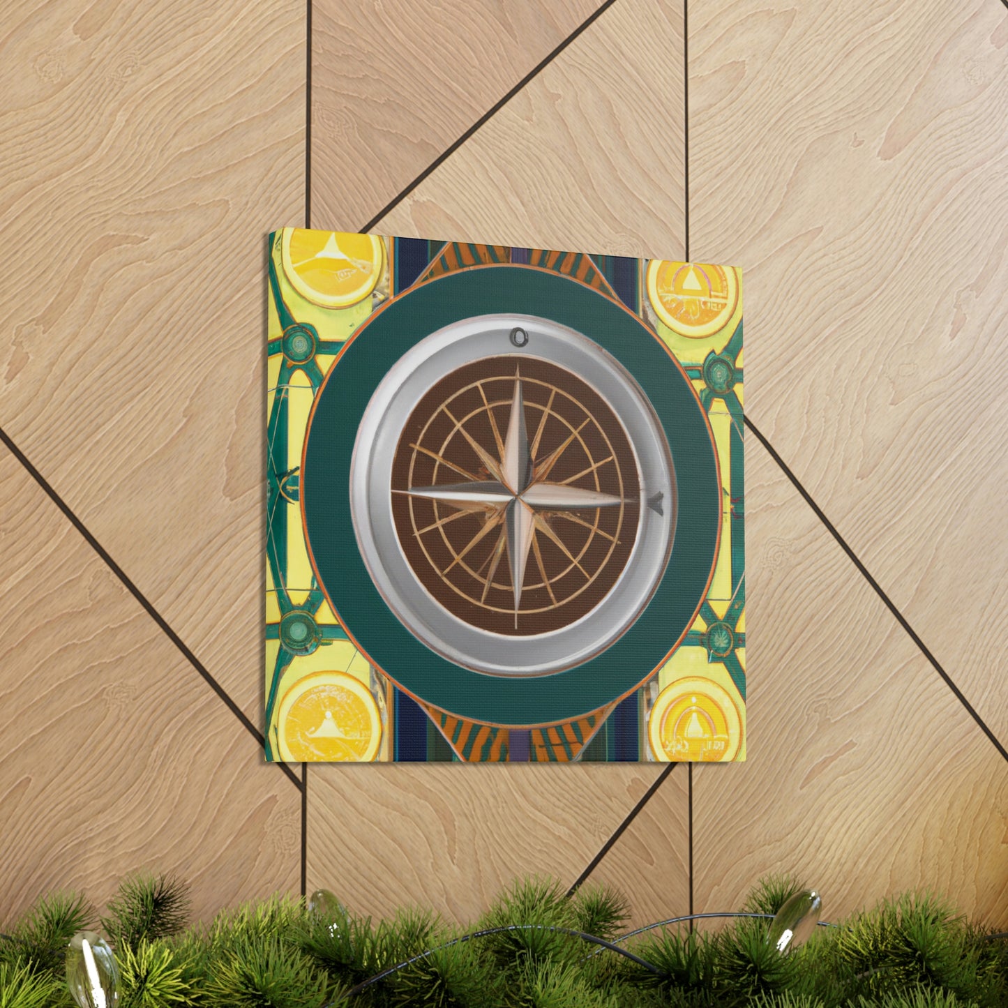 Vibrant Deco Compass - Canvas