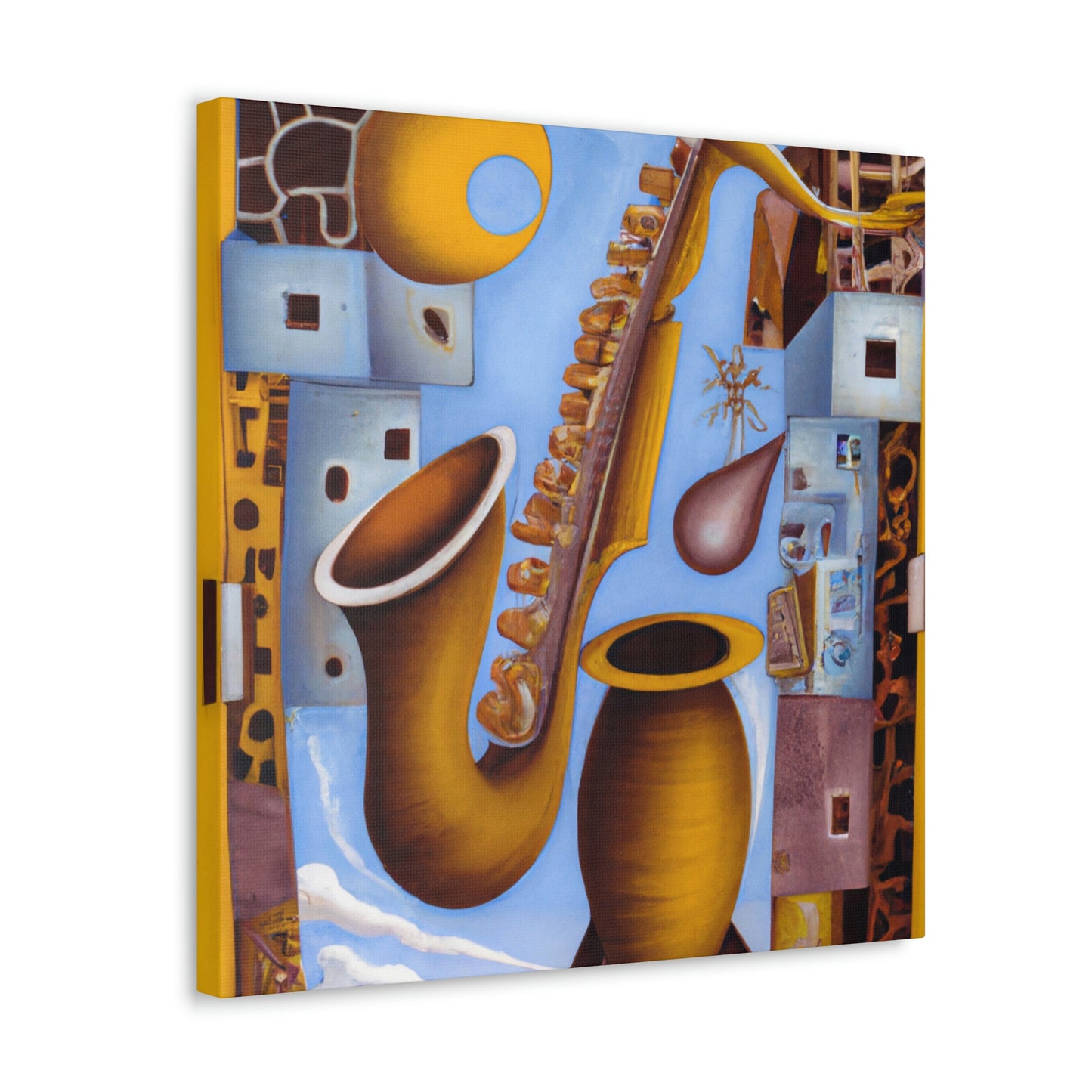 Saxophone in Spirals - Canvas