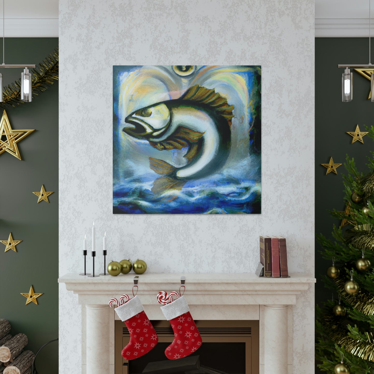 Walleye in Art Deco - Canvas