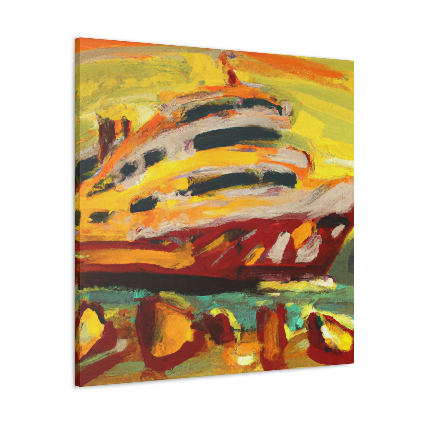 "Ferry of the 1940s" - Canvas