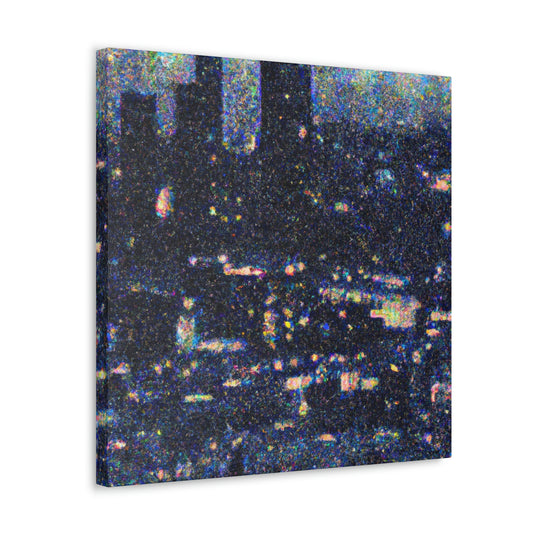 "Modern Art Deco Pointillism" - Canvas