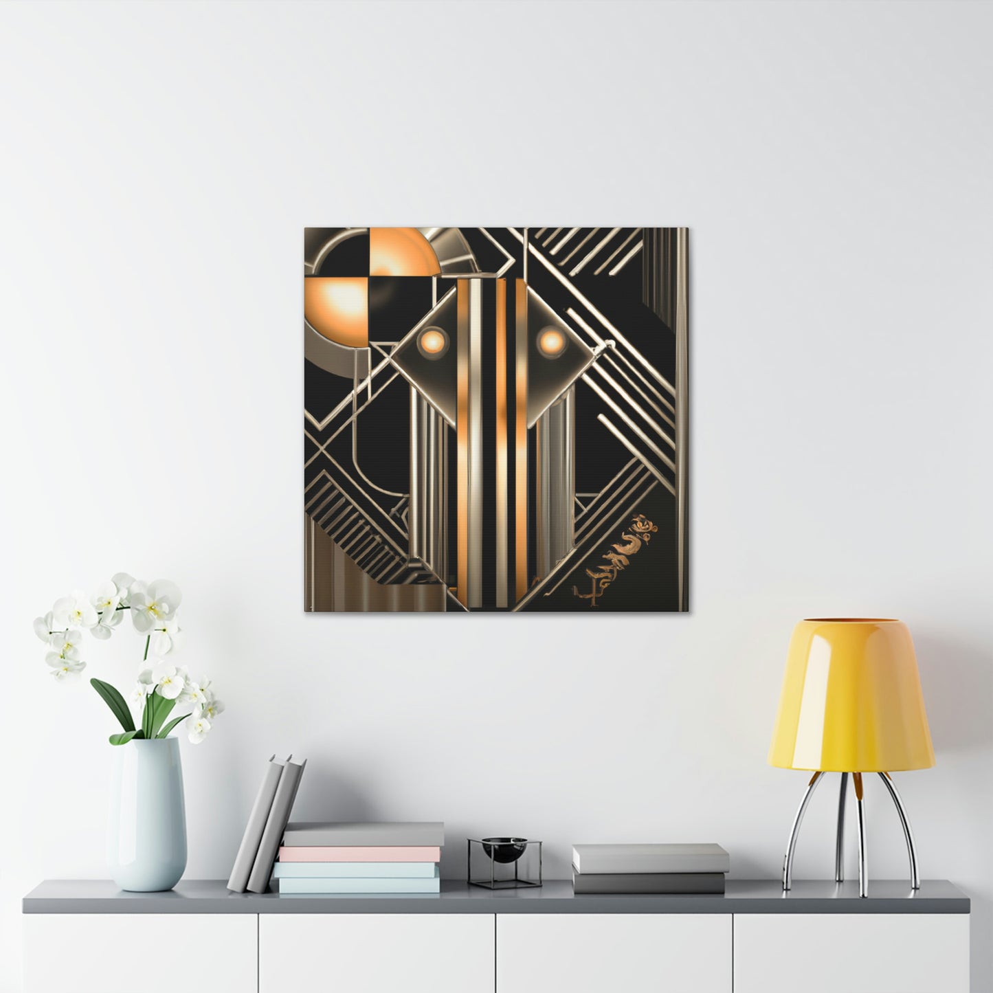 "Geometric Glittering Glimpse" - Canvas