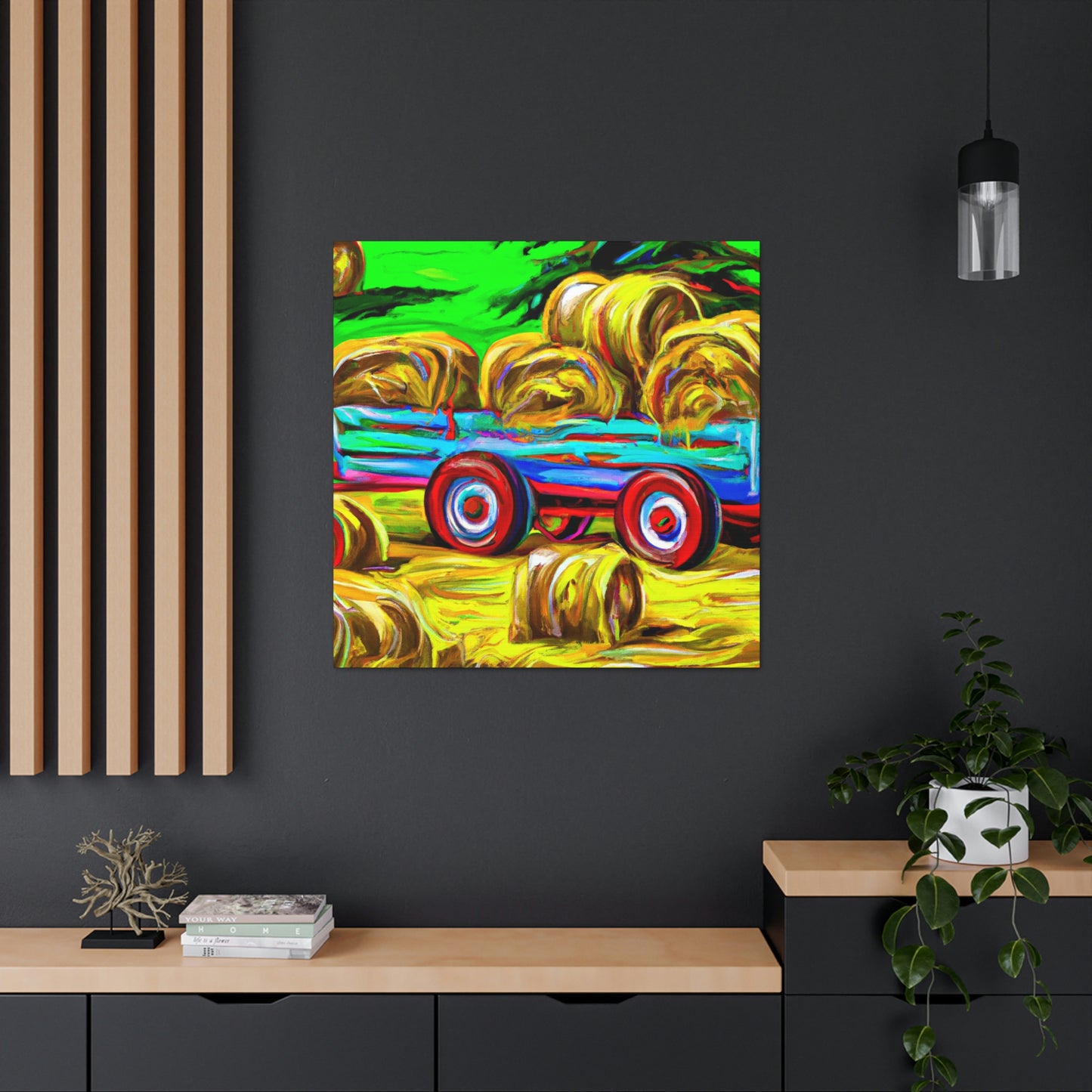 "Hay Wagon in Dreams" - Canvas