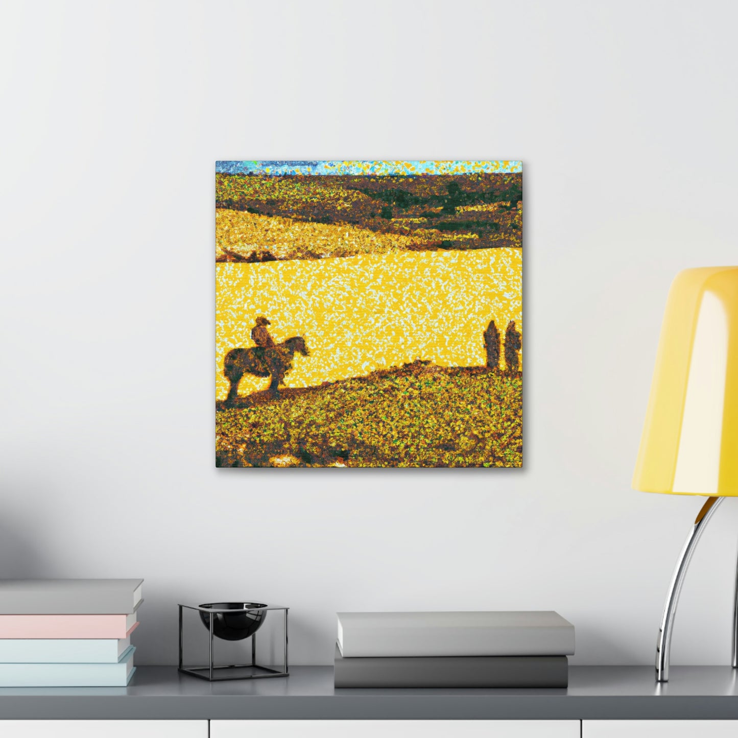 "Ranching in Pointillism" - Canvas