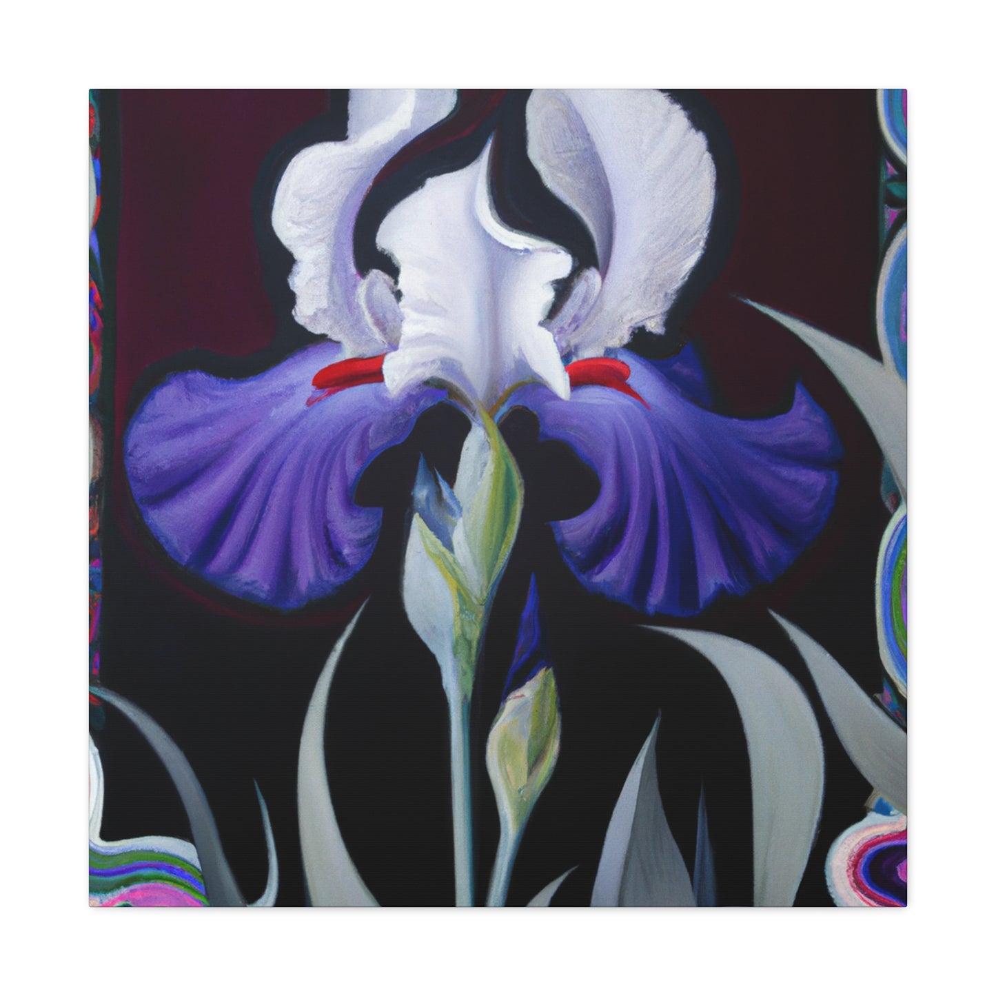 Dancing Iridescent Iris - Canvas